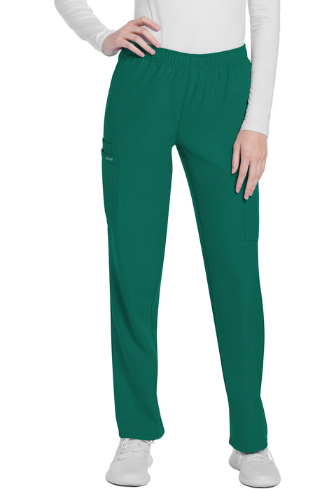 Mid Rise Pull-on Slim Leg Cargo Pant