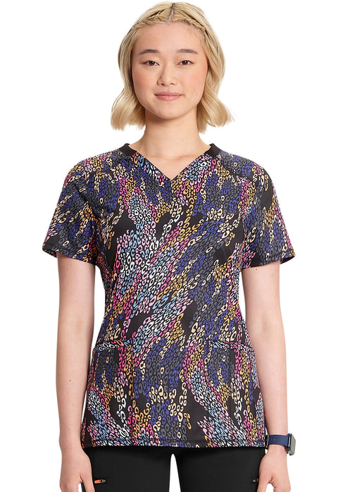 V-Neck Print Top