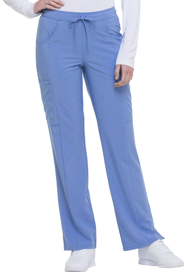 Mid Rise Straight Leg Drawstring Pant