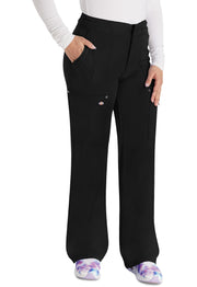 Mid Rise Zip Fly Wide Leg Cargo Pant