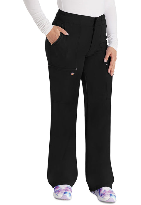 Mid Rise Zip Fly Wide Leg Cargo Pant