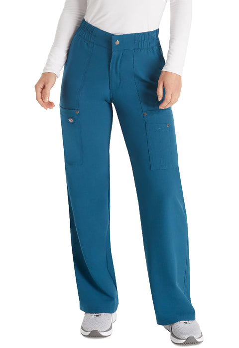 Mid Rise Zip Fly Wide Leg Cargo Pant