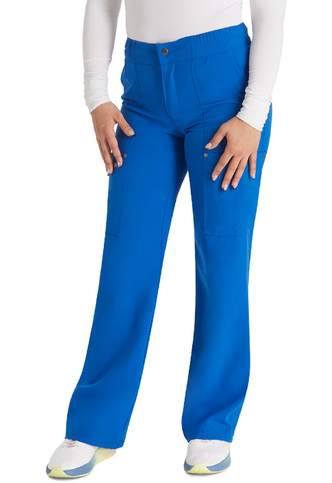 Mid Rise Zip Fly Wide Leg Cargo Pant