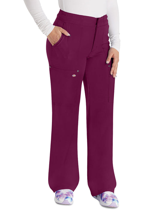 Mid Rise Zip Fly Wide Leg Cargo Pant