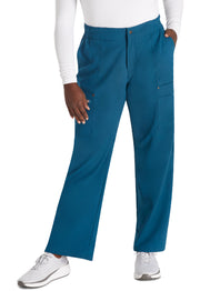 Mid Rise Zip Fly Wide Leg Cargo Pant