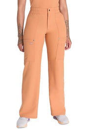 Mid Rise Zip Fly Wide Leg Cargo Pant