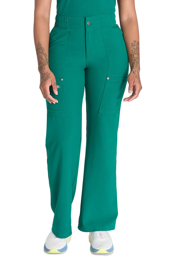 Mid Rise Zip Fly Wide Leg Cargo Pant