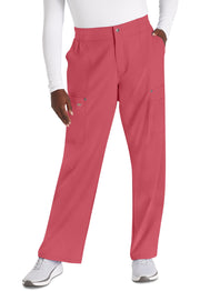 Mid Rise Zip Fly Wide Leg Cargo Pant