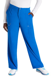 Mid Rise Zip Fly Wide Leg Cargo Pant