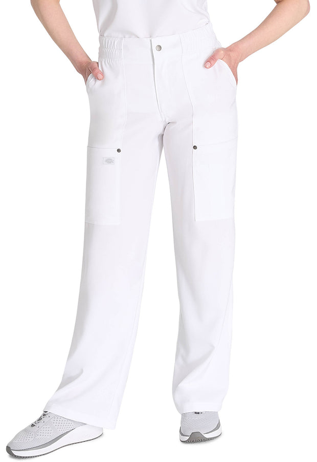 Mid Rise Zip Fly Wide Leg Cargo Pant