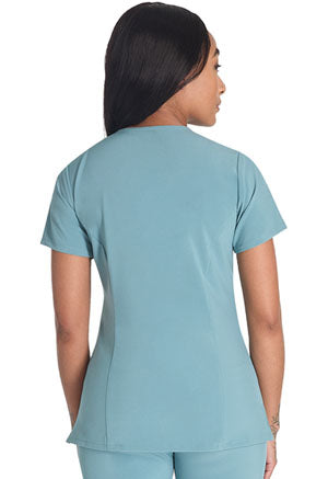 Dickies EDS V-Neck Top in Mineral Blue