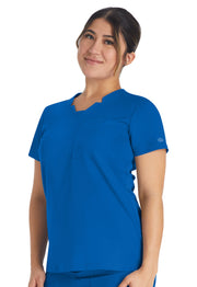 Notched V-Neck Top