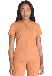 Round Neck Henley Top