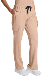 Mid Rise Drawstring Straight Leg