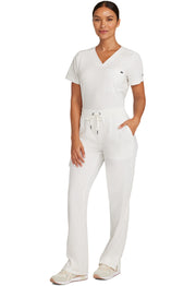 Mid Rise Drawstring Straight Leg