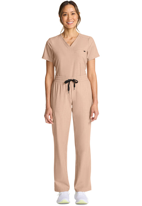 Mid Rise Drawstring Straight Leg