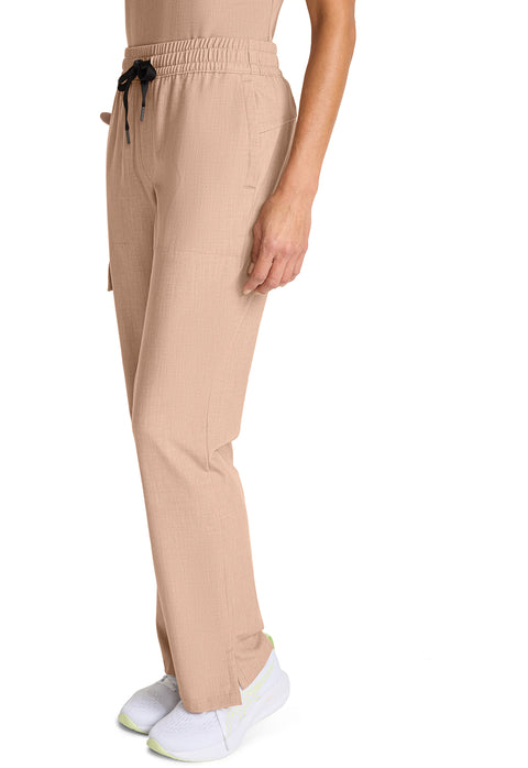 Mid Rise Drawstring Straight Leg