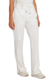 Mid Rise Drawstring Straight Leg