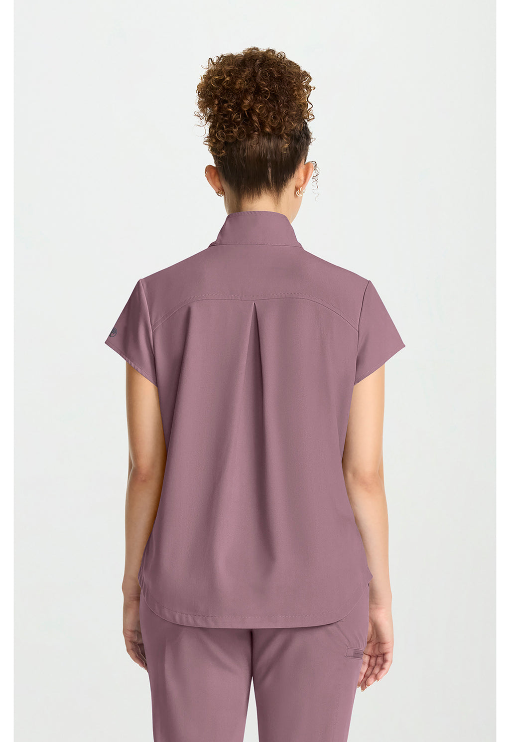 Women's Partial Zip Stand Collar Top