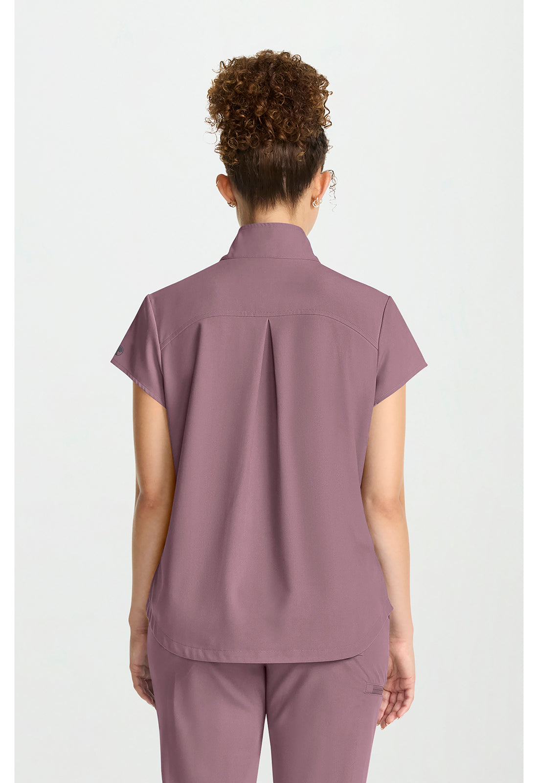 Women's Partial Zip Stand Collar Top