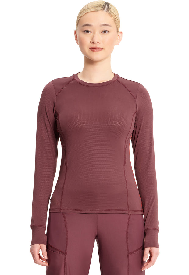 Long Sleeve Performance Underscrub in Plum Velvet