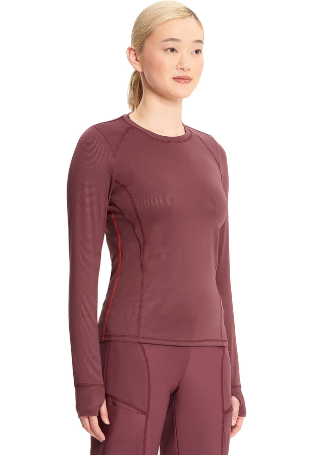 Long Sleeve Performance Underscrub in Plum Velvet