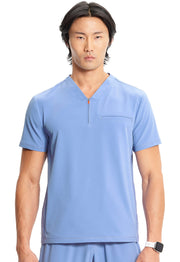 Men's Partial Zip V-Neck Top