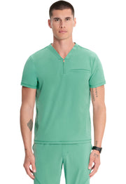 Men's Partial Zip V-Neck Top