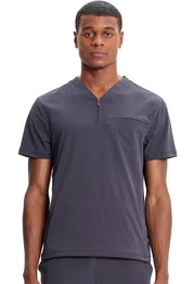 Men's Partial Zip V-Neck Top