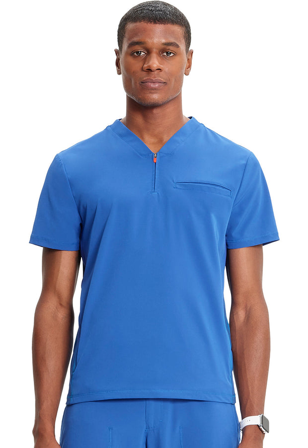 Men's Partial Zip V-Neck Top