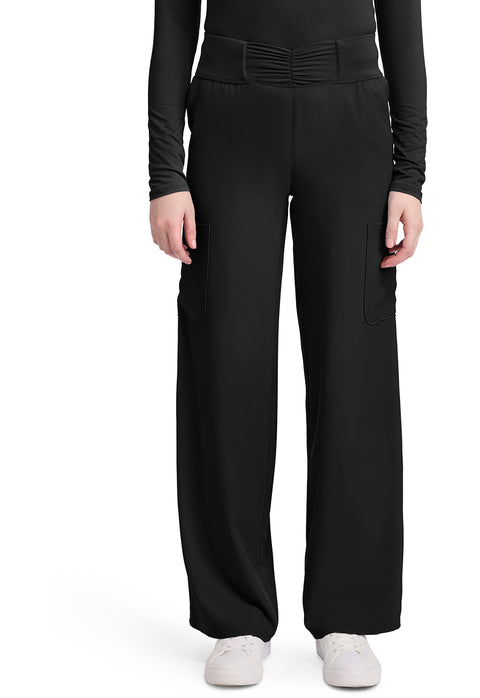Women's 5-Pocket Ruched Wide Leg Pant