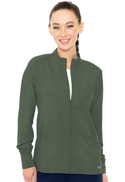 Zip Front Warm-Up With Shoulder Yokes