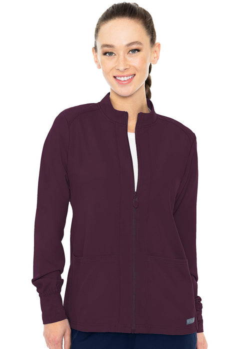 Zip Front Warm-Up With Shoulder Yokes