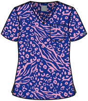 Print V-Neck Top