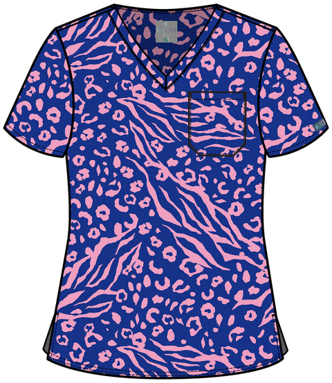 Print V-Neck Top