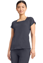 Women's 3-Pocket Square Neck Top