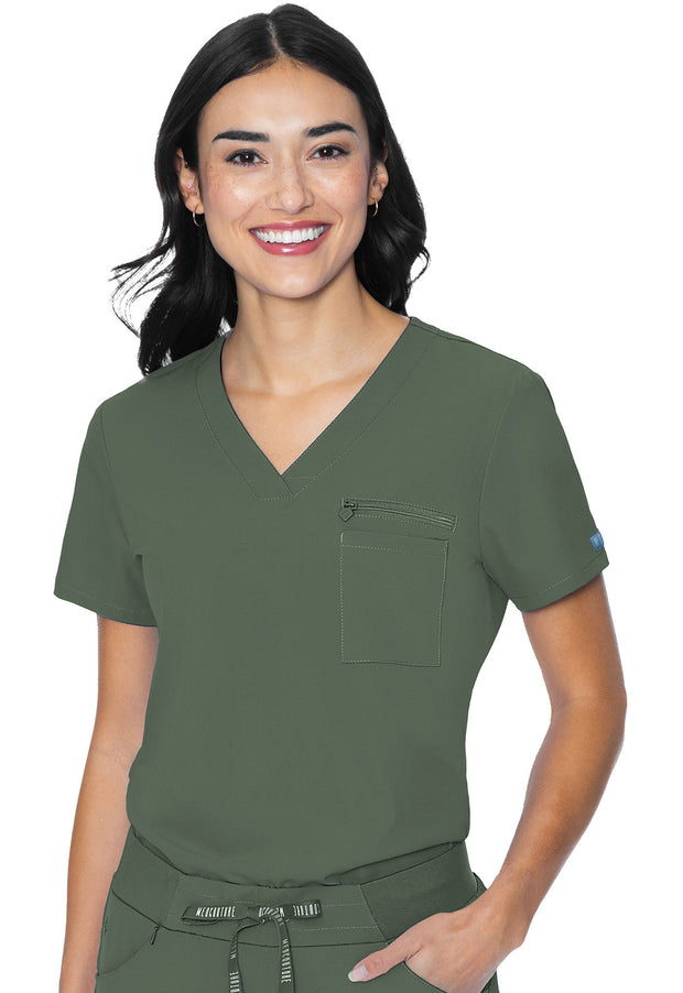 V-Neck Chest Pocket Top