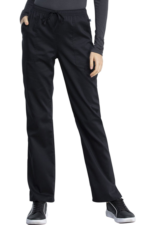 Mid Rise Straight Leg Drawstring Pant