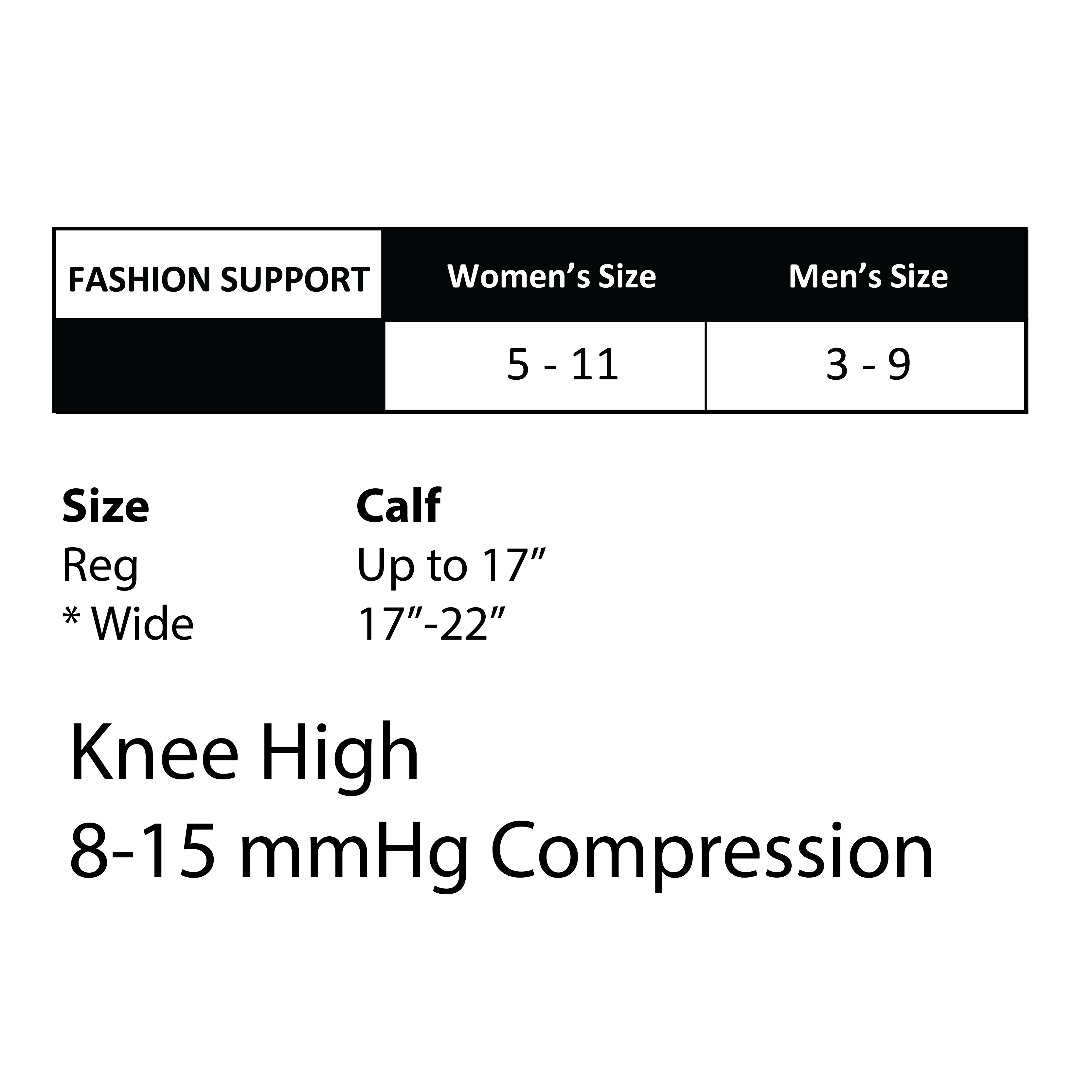 Knee High 8-15 mmHg Compression Sock